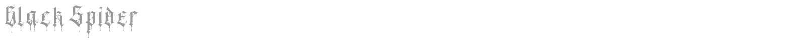Black Spider font preview